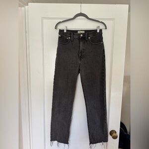 Madewell perfect vintage black straight jeans